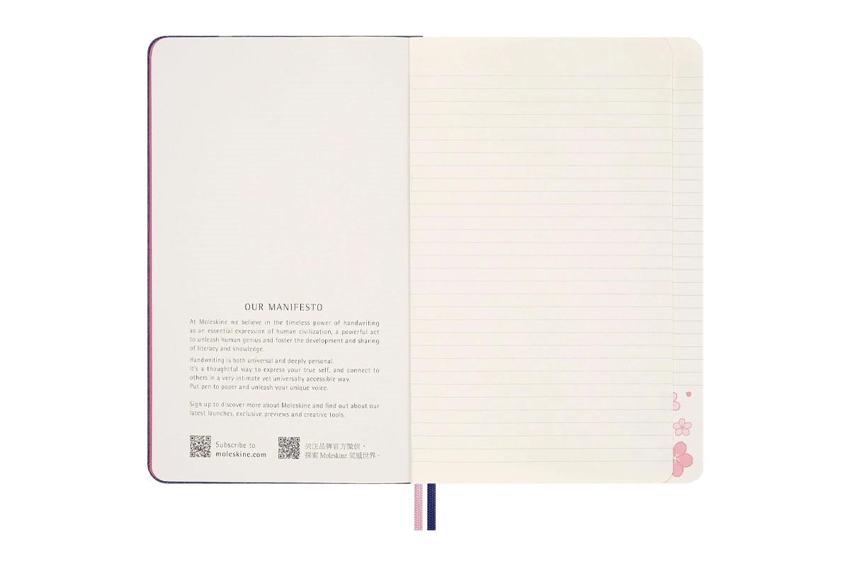 Een Verschijnt 3e week maart - Moleskine Limited Edition Sakura Ruled Hardcover Large Notebook koop je bij Moleskine.nl